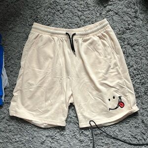 Beige basketball soft shorts